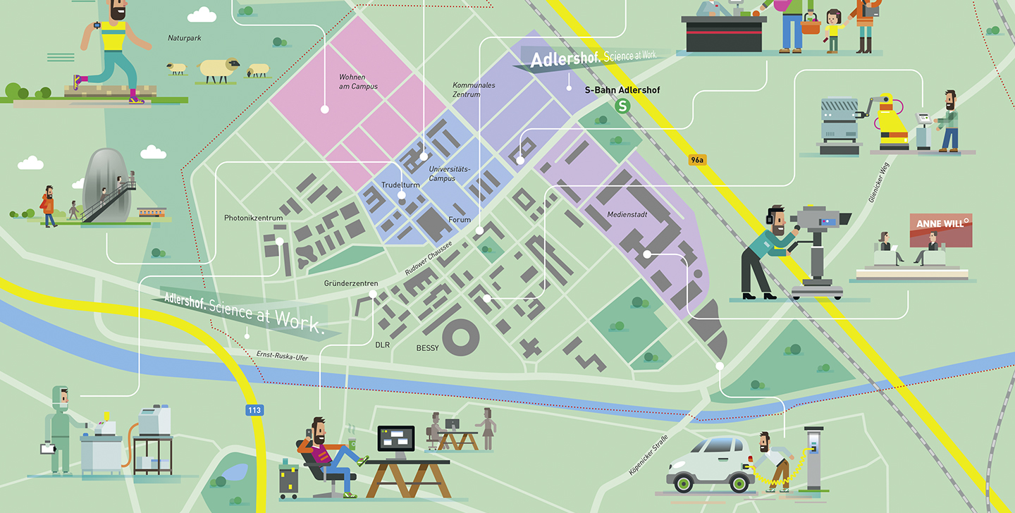 Illustration, Geschäftsbericht Adlershof Berlin